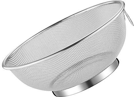 Mikinona Passoire En Acier Inoxydable 18cm Pour Filtrer L'huile Lait De Soja Passoire à Mailles Fines Pour Fruits Et Légumes Outil Cuisine Solide Maison