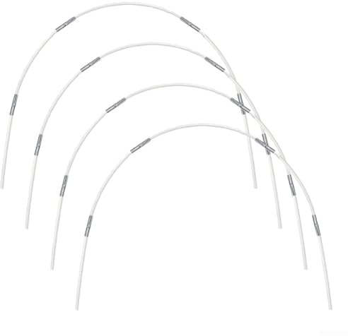Cerchi per serra, telaio rialzato rimovibile in fibra di vetro per serra, kit per tunnel da giardino, 20 tubi di collegamento argento e 24 tubi in fibra di vetro