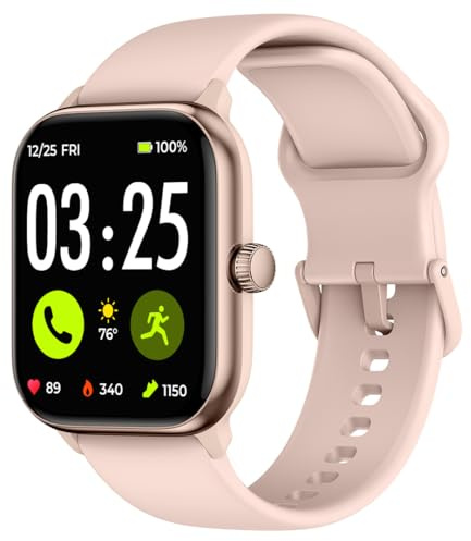 Spade & Co Health Smartwatch 4 - Smartwatch for Men & Women, Heart Rate, Sleep & SpO2 Monitor, Pedometer, Fitness Tracker, Answer/Make Calls IP68 Waterproof iOS & Android Compatible