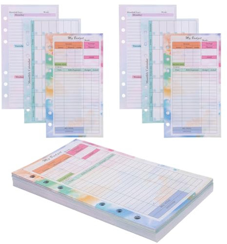 Sewroro 1satz Budgetplaner Notizbuch Mit Nachfüllpapier Für Ausgabenverfolgung Tragbar Und Vielseitig Einsetzbar Für Zuhause Büro Und Schule -teiliges Mit Monats Budget Und Wochenplan