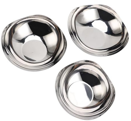 ZJchao Juego de Ensaladeras de Acero Inoxidable, Diseño Irregular para Cocina, Mesas de Comedor, Ecológicas, Reutilizables, Lavavajillas