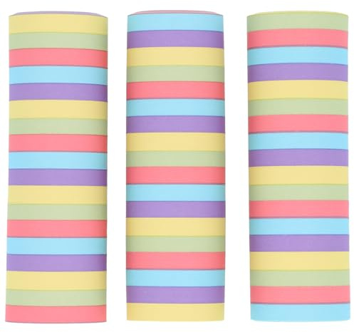 Folat 27775 Décoration d'anniversaire colorée-Serpentine-Stripetastic-4 m-3 pièces-Articles de fête pour enfants et adultes, Multicolore