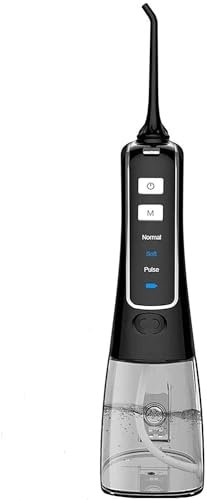 PYCJNFC Idropulsore Pulitore for Denti Senza Fili Irrigatore Orale Dentale Elettrico Flossers Denti IPX7 Impermeabile Detergente con 3 modalità e Serbatoio dell'Acqua Rimovibile for Viaggi a Casa