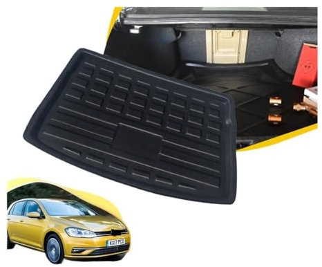 Auto-Gummimatte Auto Kofferraum Matte Für Golf MK7 7 2015 2016 2017 2018 2019 2020 2021 Variante Zubehör Boot Cargo-Liner Fach Stamm Boden Teppich