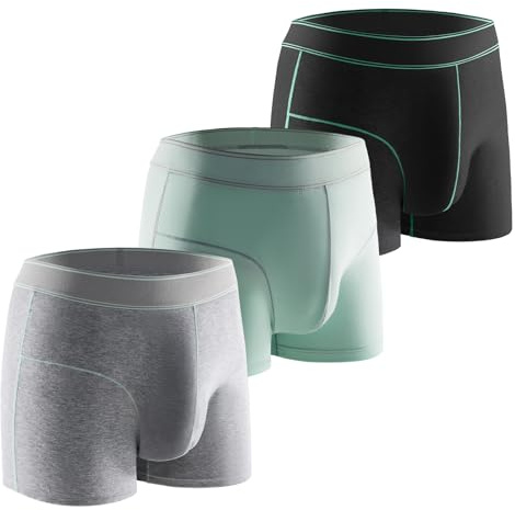 Carer 3er Pack Baumwolle Herren Inkontinenz Boxershorts 100ml Absorptionskapazität Waschbar leichte und atmungsaktive Inkontinenz Pants Männer Größe 4XL