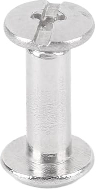 100 juegos de remaches de tornillo de acero inoxidable, tornillos de fijación planos redondos de alta resistencia, instalación rápida y fácil, aplicación versátil (3 x 8 x 6 mm)