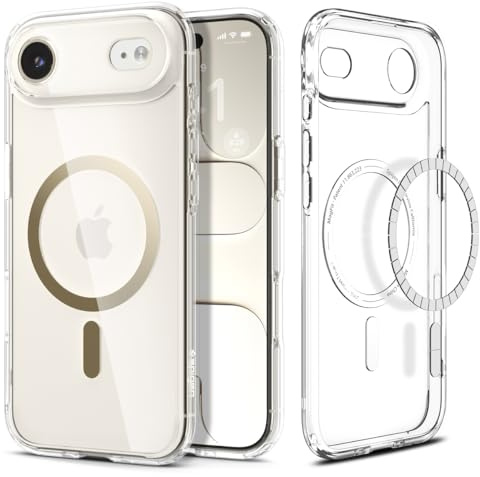 Spigen iPhone Air Hülle Ultra Hybrid MagFit -Clear Gold | Kompatibel mit MagSafe, DuraClear Tech, Anti-Yellowing, Air Cushion Tech, Militär-Grade Schutz, Spigen Signature Serie