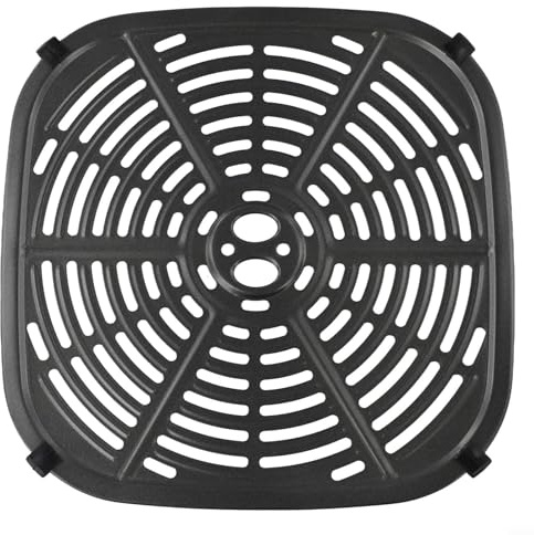 Bandeja cuadrada de repuesto para freidora de aire, rejilla de cocina, antiadherente, accesorio de electrodoméstico de cocina, negro, 22,5 x 22,5 cm