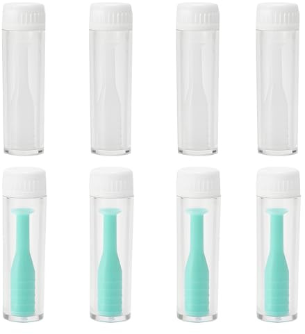 8 Pezzi Applicatore Lenti a Contatto, Strumento Togli Lenti A Contatto Silicone Portatile Lgienico, Ventosa Lenti A Contatto con Flaconicon Ventilazione per Viaggi Uso Quotidiano Verde Bianco