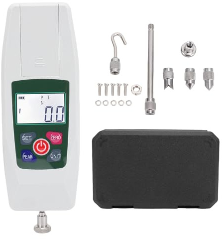 Digitale Kraftmesser Push Pull Force Tester LCD Hintergrundbeleuchtung tragbare 100N -Kapazität für Industrieprüfung Labor verwenden ABS -Material 10 kg 22 lb 360oz Messung