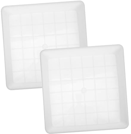 UPKOCH 2 Piezas Bandejas Cuadradas para Macetas Resistentes la Intemperie Bandejas de Drenaje de Plástico Blanco para Plantas Suculentas Bonsáis y Jardinería Exteriores