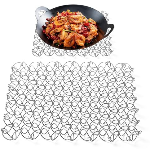 Topfuntersetzer Hitzebeständig Metall, Camping Schüsselmatte, Spulenuntersetzer aus Edelstahl Spiraldrahttrivet Spiraltopfuntersetzer, Tischunterlage für Die Campingküche Im Freien