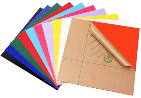 CEWROM Lot de 10 plaques en plastique acrylique colorées - Plaques acryliques épaisses pour découpe laser - Pour la décoration de la maison, les travaux manuels, le bricolage créatif, l'artisanat, les