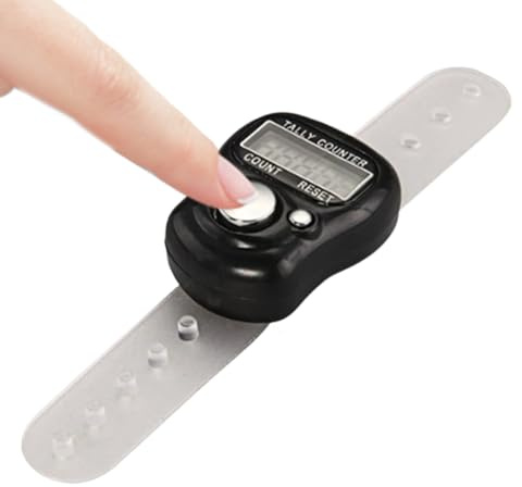 Fingerzählmaschine, tragbar, 5-stelliger Klickzähler, für Häkeln, Golf, Training, Schule, Sport, Event, Schwimmen, Männer, Frauen, Kinder