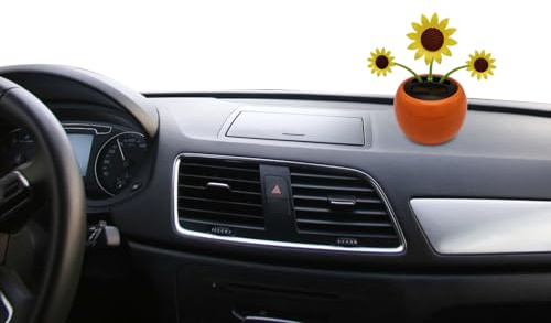 Flores danzantes, solar para coche , portátil para coche con cabeza oscilante, decoración de salpicadero de energía solar reutilizable para el hogar, dormitorio y