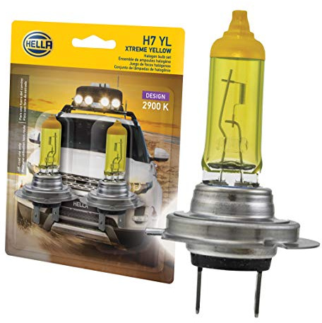 HELLA H7 YL Xtreme Yellow Bulb (12V 55W), 2 Pack