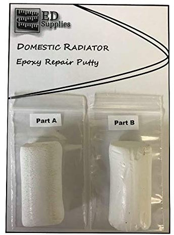 White Domestic Radiator Epoxy Repair Putty - Repairs Chips, Cracks & Leaks.