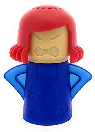 MovilCom® - Angry Mama Limpiador de Microondas Limpiador de Vapor de Acción Rápida de Cocina Elimina con Agua y Vinagre Desinfecta tu microondas sin detergente - Azul