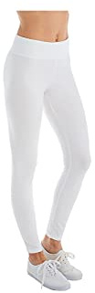 HUE Ultra Leggings with Wide Waistband, Full and Capri Length Pantalons, Blanc, XL Femme