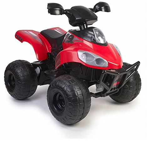 FEBER- Quad Motion, Vehículo eléctrico a batería, 12 V, Rojo (Famosa 800012652)