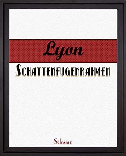 BIRAPA Lyon Keilrahmen für Canvas 40x50 cm in Schwarz Matt, Rahmen für Leinwände, Leerrahmen für Leinwand, Schattenfugenrahmen für Keilrahmen, Leinwand Rahmen