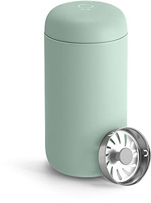 Fellow Carter Move - Tasse de voyage - Gobelet à café et à thé isotherme en acier inoxydable avec intérieur en céramique et protection contre les éclaboussures, vert menthe, 340 ml