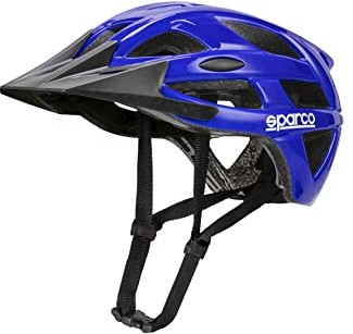 Sparco Casco Deportivo eMobility SE300 Azul Talla L (58-61 cm) Resistente y Ligero para Bicicleta, Patinete