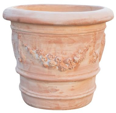 Biscottini Pot de Fleur Interieur L50xPR50xH44 - Pot de Fleur en Terre cuit - Pots de Fleurs - Jardinieres Exterieur - décoration - Pot en Terre Cuite - Pot Terre Cuite