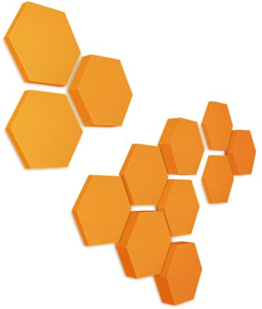 platino24 Akustikpaneele 12 Elemente Edition LOFT 3D I Ø 300mm Akustikplatten Schalldämmung Wand & Decke I Akustikschaum Schall-Absorber aus Basotect 30-70mm mit farbiger Akustikbeschichtung