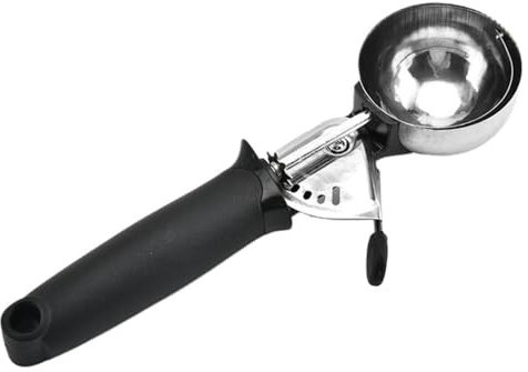 GUYANA Ice Cream Scoop Ice Cream Spoon Stainless Steel Biscuit Spoon Melon Fruit Ice Cream Ball Machine Kitchen Tools Melon Baller (Color : Bk)