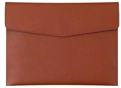 Dokumententasche,Aktentasche,Dateipaket A4, B5, A5, A6,Portfolio,Geschäftsdokumententasche,Hohe Kapazität,Wasserdicht und feuchtigkeitsbeständig,Aus Leder gemacht (Dunkelbraun, A5)