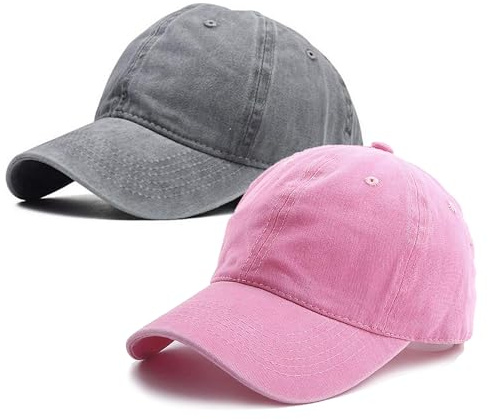 Washed Baseball Cap for Kids - Children Golf Sun Hat for Spring Summer Outdoor 2-6T