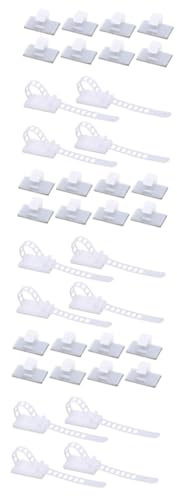 jojofuny 150pcs Adjustable Cord Management Ties Self-Adhesive Cable Fixers for Organized Wiring for Easy Installation Versatile Wire Holders