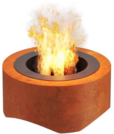 OutFire - Brasero de jardín Ø 70 cm, Corten 700 Round, brasero de Exterior, brasero para jardín, balcón, terraza, Camping, Fabricado en Acero.