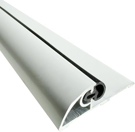 HOMEWELL - PMR Türschwelle, Breite 50 mm, Lg 1 m + Dichtung - weiß lackiert