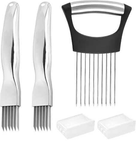 DAWRIS 3pcs Shred Silk The Knife, Scallion Cutter Stainless Steel Chopped Green Onion Knife Multifunctional Food Slicer Gadget Edelstahl Scallion Slicer Zwiebelmesser Zwiebel Shredder Messer Scallion