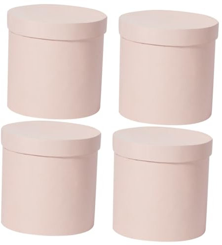 FRCOLOR 4stücke Mini Rund Pappschachtel Für Blumenarrangements Geschenkverpackung Für Valentinstag Und Besondere Anlässe Für Kreative Dekorationen Und Aufbewahrung