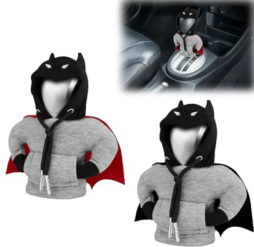 Vordpe 2 unidades de perilla de palanca de cambios de Halloween con capucha, cubierta para palanca de cambios, funda para palanca de cambios, funda para el interior del coche