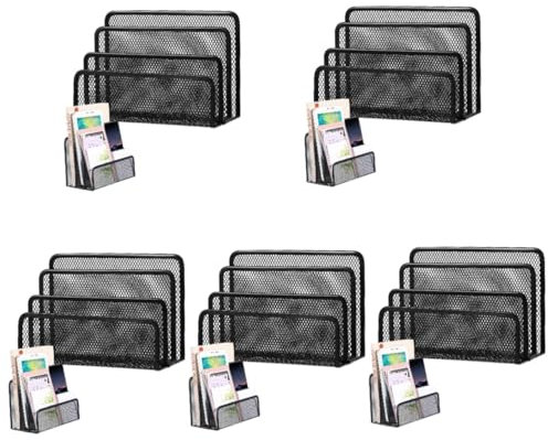 NUOBESTY 5stücke Schreibtisch-organizer Stufiger Briefhalter Offenes Design Für Dokumente Und Akten Stabiler Ablage-rack Für Bürobedarf
