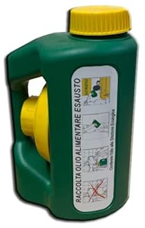 Tanica Tanichetta contenitore per olio esausto botticella botte bottiglia con imbuto raccolta oli alimenti 2,2 lt smaltimento raccolta differenziata Imbuto e griglia filtraggio plastica