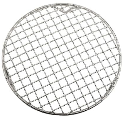HpLive Round Cooling Rack Stainless Steel Wire Mesh 201 Stainless Steel Wire Oven Grill Sheet (20 cm)
