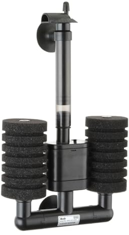 EBI Bob Schwammfilter mit Pumpe fürs Aquarium mit feinem Filterschwamm | Baby-Garnelensicher | sicher für Jungfische | 170 l/h | 24x14x6,5cm | 3,2W