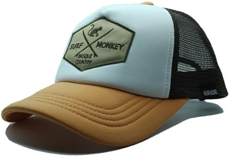 Surf Monkey Gorra Trucker Acolchada Ajustable con Rejilla - Gorra Foam reciclada - Talla Única