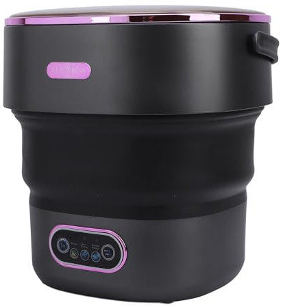 Yanmis Tragbare Faltwaschmaschine, Automatische 13L -Mini -Waschmaschine mit Abflussschlauch, für Reisen, Camping, Wohnung, Wohnheim, Kleine Kleidung, Socken und Unterwäsche (EU-Stecker)