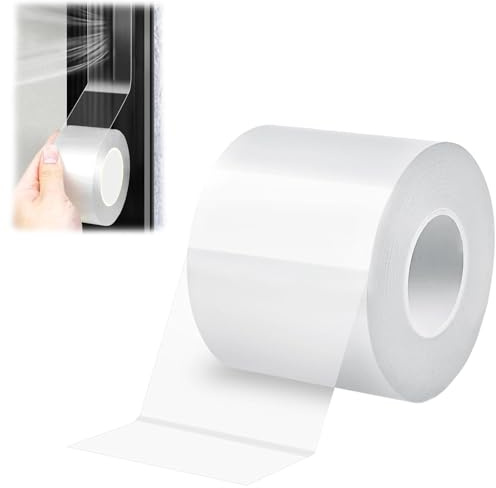 Guyode Burlete Ventana, 7cmx10m Aislante Termico Autoadhesivo, Aislante Termico Ventanas, Invierno Antipolvo Aislamiento Acústico Prueba de Viento Agua, Adecuado para Madera, PláStico, Vidrio