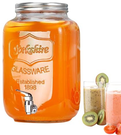 Distributore di liquori con spigot, distributore d'acqua in | Distributore di bevande a prova di perdite con brocca di bevanda a ginnastica | Accessori per feste di hosting di alimenti vintage, servwa