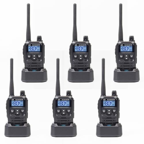 Kit de 6 emisoras de Radio portátiles PNI PMR R45 Pro 446MHz, 0.5W, 99 Canales programables, 16 PMR y 38 CTCSS y 104 Tonos DCS, 5 Niveles de Silencio, VOX, Tot, BCL, Scan, Roger Beep