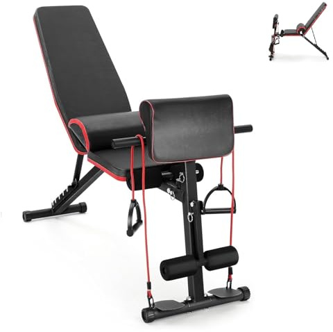JF HOME BLISS Foldable Adjustable Weight Bench, Gym Workout Bench Press, Strength Training Bench- 7 Incline Positions for Weight Training Fitness in the Gym or Home