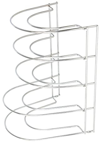 PRENDELUZ Soporte Vertical - Soporte de 5 Niveles para sartenes y tapaderas, Fabricado en Acero Cromado, Ideal para optimizar el Espacio en la Cocina.