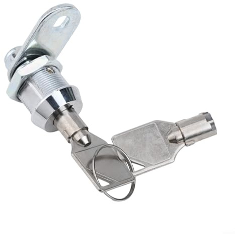 Cerradura tubular de 17 mm, para escritorio, con 2 llaves, con llave igual, cajón de buzón